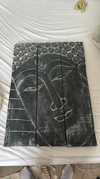 Houten budha schilderij, Ophalen