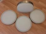 4x Willemse plafondlamp / plafonniere, Huis en Inrichting, Lampen | Plafondlampen, Ophalen, Zo goed als nieuw, Glas, Modern