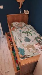 Steigerhout kinderbed met opberglades., Kinderen en Baby's, Kinderkamer | Bedden, Ophalen, Gebruikt, 70 tot 85 cm, Matras