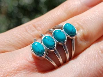 Vanoli 925 zilveren ring met turquoise maat 16,25 beschikbaar voor biedingen