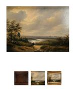 Schilderij landschap, Antiek en Kunst, Ophalen of Verzenden