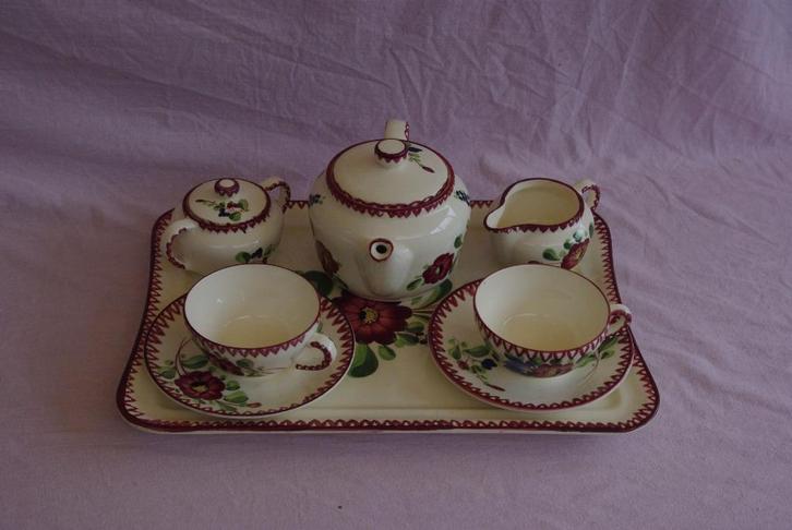 Thee servies voor Twee personen, Antiek en Kunst, Antiek | Servies compleet, Ophalen of Verzenden