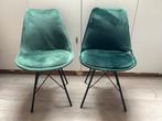 Eetkamer stoelen groen - 2 stuks, Huis en Inrichting, Ophalen, Gebruikt, Twee, Overige kleuren