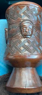 Kuba Kan pot Afrika Hout Tribal Art Etnografica Congo, Verzenden