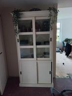 Witte vitrinekast, Huis en Inrichting, Kasten | Vitrinekasten, Ophalen, Gebruikt, 50 tot 100 cm, 150 tot 200 cm