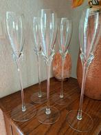 5 Prachtige antieke champagne tulp glazen., Ophalen of Verzenden