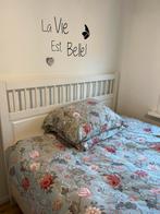 Hemnes bed ikea wit, Huis en Inrichting, Slaapkamer | Bedden, Ophalen, Gebruikt, Wit, 140 cm