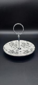 Bonbon schaaltje bonbonière, serveerbord zilver wit, Keramiek, Ophalen of Verzenden, Overige stijlen, Schaal of Schalen
