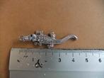 zilverkleurige krokodil hanger met strass, Verzenden, Nieuw, Zilver, Zilver