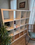 Witte vakkenkast (16 vakken) – 4 uitneembare rieten bakken, Huis en Inrichting, Kasten | Kledingkasten, Ophalen, 100 tot 150 cm