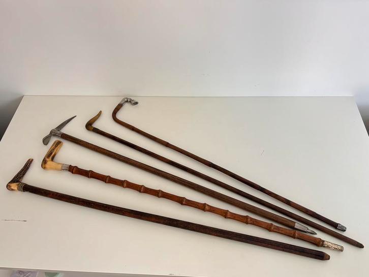 Antieke wandelstokken in verschillende uitvoeringen, Diversen, Wandelstokken, Gebruikt, Ophalen of Verzenden