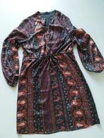 Jurkje lange mouw rood zwart/lurex draadje maat 40, Kleding | Dames, Maat 38/40 (M), Overige kleuren, Ophalen of Verzenden, Zo goed als nieuw