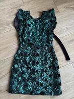 ZARA GROEN PAILLETEN GLITTER FEEST JURK, MAAT; XS, Kleding | Dames, Jurken, Zara, Ophalen of Verzenden, Zo goed als nieuw, Knielengte