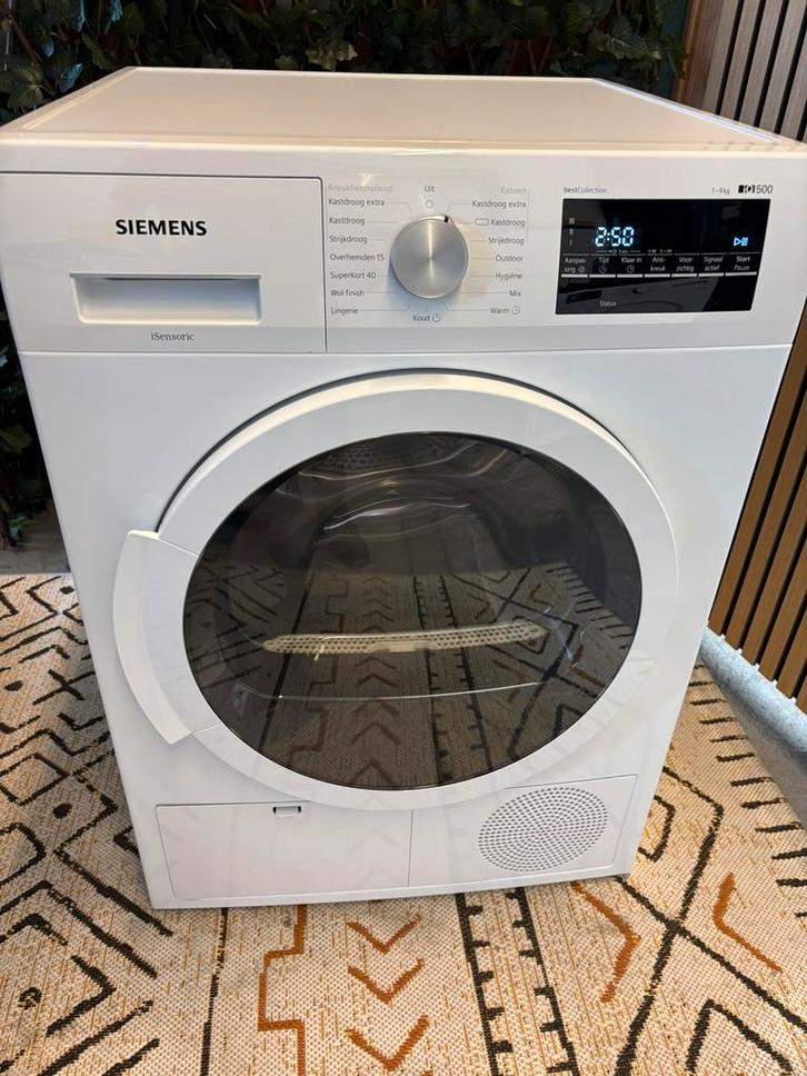 Siemens iQ500 Condensdroger 9kg, Witgoed en Apparatuur, Wasdrogers, Gebruikt, Condens, Voorlader, 8 tot 10 kg, Minder dan 85 cm