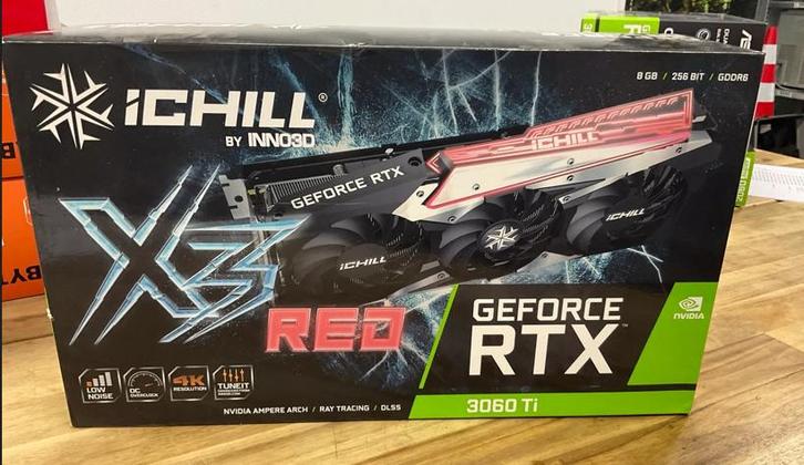 INNO3D Ichill Geforce RTX 3060Ti Videokaart, Computers en Software, Videokaarten, Nieuw, Nvidia, PCI-Express 4.0, GDDR6, HDMI