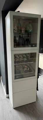 Ikea Besta kast wit/Lappviken wit helder glas., Ophalen, 50 tot 100 cm, Minder dan 100 cm, 25 tot 50 cm