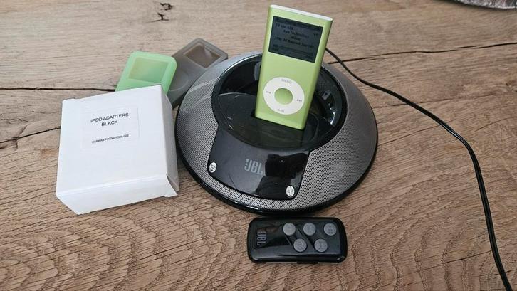 JBL On Stage iPod Dock + iPod Nano (Groen) – Compleet & Werk, Audio, Tv en Foto, Mp3-spelers | Accessoires | Apple iPod, Gebruikt