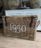 XL rotan gevlochten kist - speelgoedkist - opbergkist, Ophalen, Zo goed als nieuw, Rechthoekig, Riet