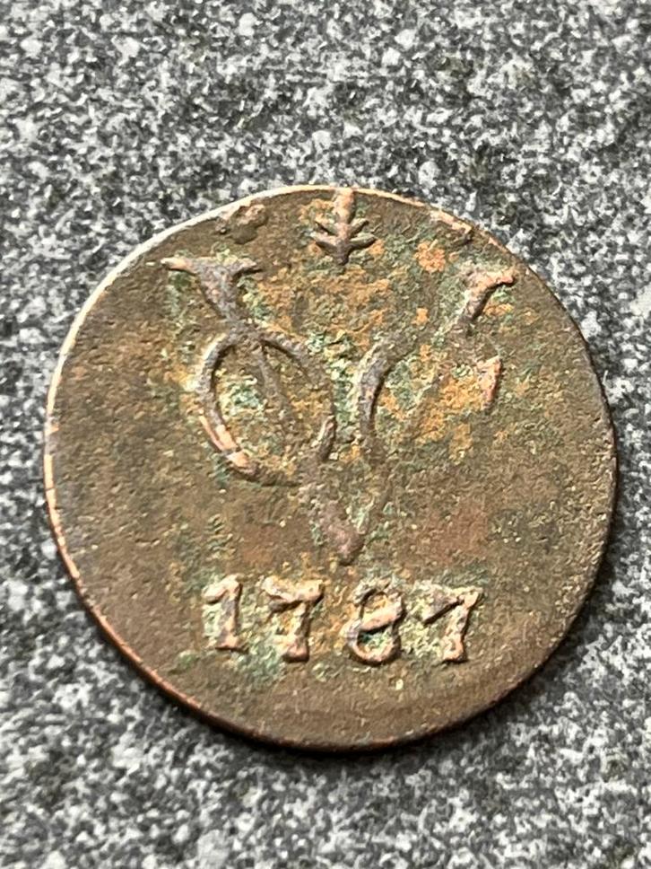 Gelderse VOC duit 1787, Postzegels en Munten, Munten | Nederland, Losse munt, Overige waardes, Vóór koninkrijk, Ophalen of Verzenden