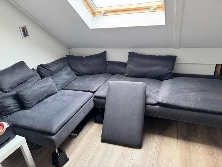 Ikea SÖDERHAMN Hoekbank Grijs/Navy + Extra Deel, Huis en Inrichting, Banken | Bankstellen, Gebruikt, Hoekbank, Vierpersoons of meer
