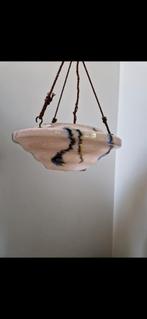 ART DECO PLAFONDLAMP, Ophalen of Verzenden, Zo goed als nieuw, Glas