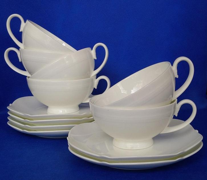 Heinrich (Villeroy & Boch) Paloma Picasso Pearl - theekopjes, Huis en Inrichting, Keuken | Servies, Zo goed als nieuw, Kop(pen) en/of Schotel(s)
