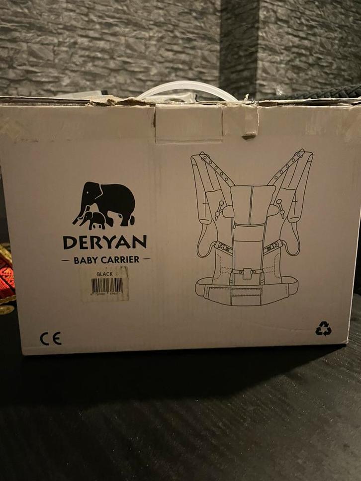 Deryan draagzak 4 in 1 zwart nieuw, Kinderen en Baby's, Babydragers en Draagdoeken, Nieuw, Draagzak, Buik of Rug, Overige merken