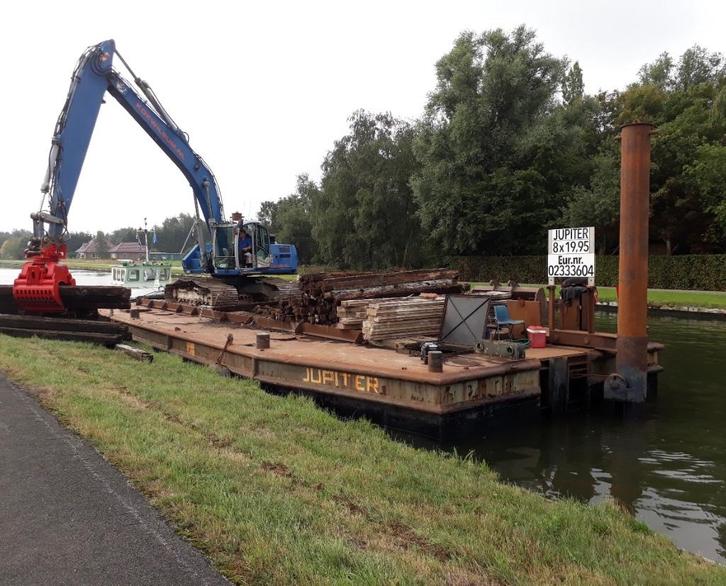 Te huur/ Te Koop Ponton 20 x 8,0 x 1,8 m, Watersport en Boten, Beroepsscheepvaart, Gebruikt, Ponton, Minder dan 100 pk, 10 tot 25 meter