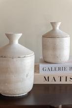 Voorraadpot Decoratief Olina Cement Creme, Huis en Inrichting, Woonaccessoires | Overige, Veens Living, Nieuw, Elst, Info@veensliving.nl