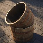 Plantenbak boombak houten whiskyaten / wijnvaten, Tuin en Terras, Ophalen, Gebruikt, Rond, 60 tot 100 cm