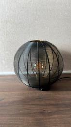 Moderne ronde vloerlamp zwart met goud, Huis en Inrichting, Lampen | Hanglampen, Ophalen, Zo goed als nieuw, 75 cm of meer