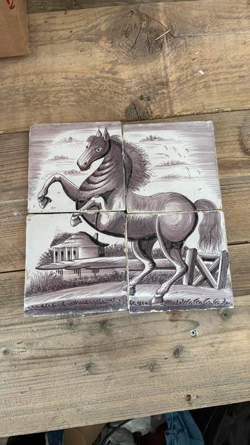 Tegel tableau paard beschikbaar voor biedingen