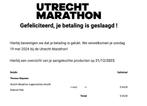 Startbewijs marathon van Utrecht, Nieuw, Overige typen, Hardlopen, Verzenden