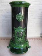 Grote Godin majolica groene houtkachel/kolen verwarmd 10KW, Ophalen, Gebruikt, Houtkachel, Vrijstaand