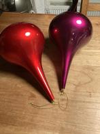 Kerstversiering plastic hangers paars en rood 30/31 cm:12,00, Ophalen of Verzenden, Zo goed als nieuw