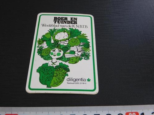 sticker Boer en Tuinder Weekblad van de K.N.B.T.B. Diligenti, Verzamelen, Stickers, Zo goed als nieuw, Bedrijf of Vereniging, Ophalen