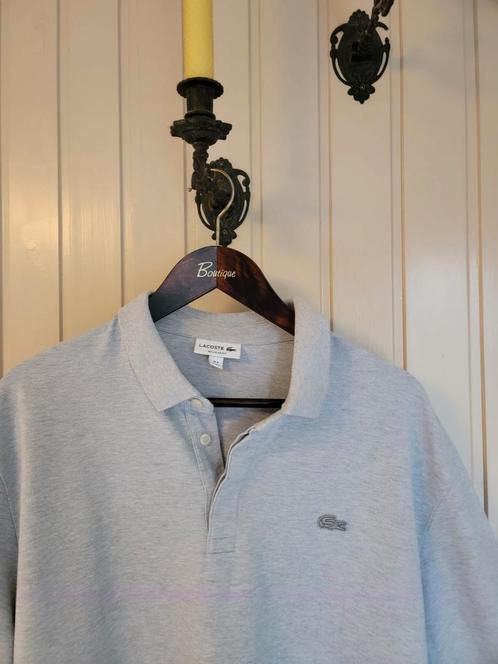 Super mooie, originele, lichtgrijze Lacoste polo, XXXL, Fr.8, Kleding | Heren, Polo's, Zo goed als nieuw, Overige maten, Grijs
