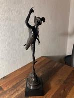 Groot Bronzen Beeld Mercurius – 64 cm – Klassieke Sculptuur, Antiek en Kunst, Ophalen of Verzenden