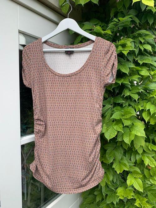 Shirt korte mouw met plooitjes, retro merk Ato Berlin, mt M, Kleding | Dames, T-shirts, Zo goed als nieuw, Maat 38/40 (M), Bruin