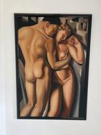 Tamara de Lempicka Stijl Schilderij, in zwarte lijst, Ophalen