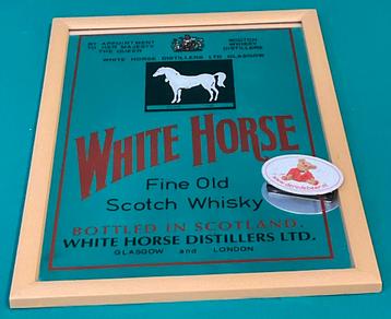Spiegel White horse, scotch whisky beschikbaar voor biedingen