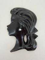 Vintage wandmasker – retro jaren ’50 meisje, Verzamelen, Ophalen of Verzenden, Zo goed als nieuw, Hummel