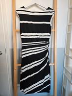Zwart-witte jurk met strepen - Maat 6/S - Ralph Lauren, Kleding | Dames, Zwart, Ophalen of Verzenden, Knielengte, Ralph Lauren