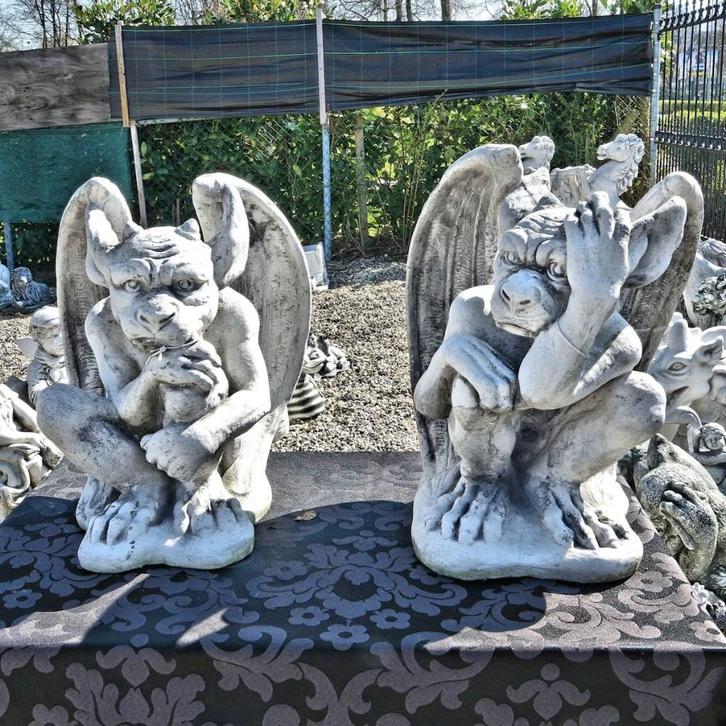 Gargoyle tuinbeeld, Tuin en Terras, Tuinbeelden, Nieuw, Overige typen, Beton, Ophalen