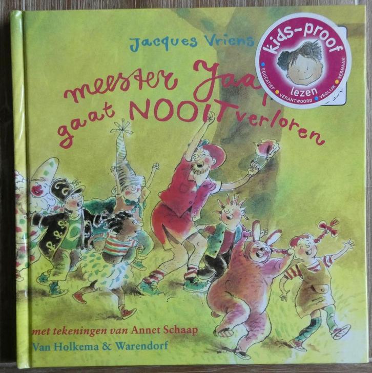 Meester Jaap gaat nooit verloren - Jacques Vriens  - AVI 7, Boeken, Kinderboeken | Jeugd | onder 10 jaar, Zo goed als nieuw, Fictie algemeen