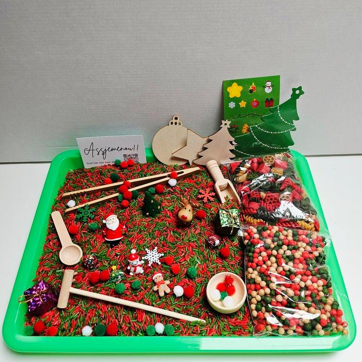 Speelbak compleet L Kerst - sensorisch speelgoed, Kinderen en Baby's, Speelgoed | Educatief en Creatief, Nieuw, Ophalen of Verzenden