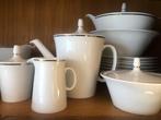Mosa Maastricht vintage wit porselein met zilveren rand, Huis en Inrichting, Keuken | Servies, Ophalen, Zo goed als nieuw, Overige stijlen