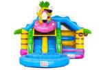 Te Huur: Flamingo Springkussen met zwembadje 10 Personen, Ophalen, Zo goed als nieuw, Verjaardag