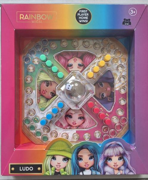 Mens erger je niet editie Rainbow High, Hobby en Vrije tijd, Gezelschapsspellen | Bordspellen, Zo goed als nieuw, Ophalen of Verzenden