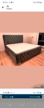 Luxe Gestoffeerd Bed – Verkrijgbaar in Single, Double, Queen, Verzenden, Nieuw, Tweepersoons, Wit